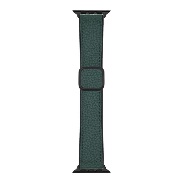 Bracelet de montre xDfind en cuir végétalien texturé litchi à boucle magnétique, pour Apple Watch 42 / 44 / 45 / 46 / 49 mm, pour Apple Watch 38 / 40 / 41 / S11 42 mm