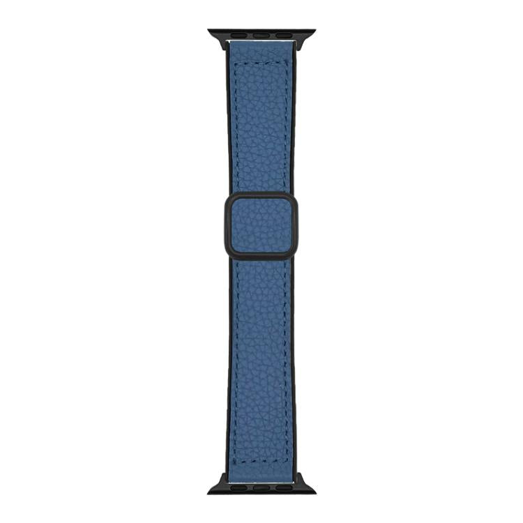 Bracelet de montre xDfind en cuir végétalien texturé litchi à boucle magnétique, pour Apple Watch 42 / 44 / 45 / 46 / 49 mm, pour Apple Watch 38 / 40 / 41 / S11 42 mm