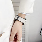 Bracelet de montre xDfind en cuir végétalien texturé litchi à boucle magnétique, pour Apple Watch 42 / 44 / 45 / 46 / 49 mm, pour Apple Watch 38 / 40 / 41 / S11 42 mm