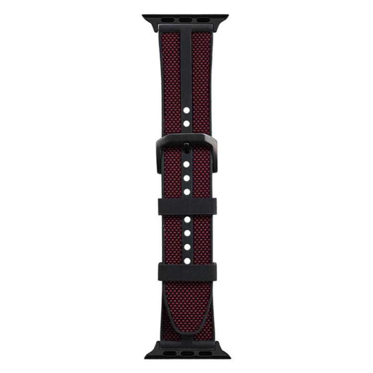 Bracelet de montre tressé en nylon et silicone hybride xDfind Flame, pour Apple Watch 42 / 44 / 45 / 46 / 49 mm, pour Apple Watch 38 / 40 / 41 / S11 42 mm