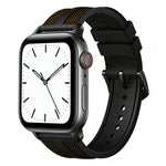 Bracelet de montre tressé en nylon et silicone hybride xDfind Flame, pour Apple Watch 42 / 44 / 45 / 46 / 49 mm, pour Apple Watch 38 / 40 / 41 / S11 42 mm