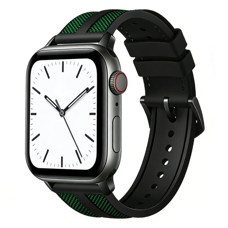 Bracelet de montre tressé en nylon et silicone hybride xDfind Flame, pour Apple Watch 42 / 44 / 45 / 46 / 49 mm, pour Apple Watch 38 / 40 / 41 / S11 42 mm