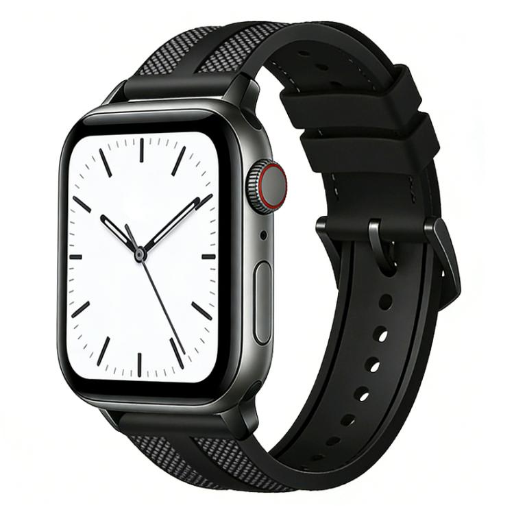 Bracelet de montre tressé en nylon et silicone hybride xDfind Flame, pour Apple Watch 42 / 44 / 45 / 46 / 49 mm, pour Apple Watch 38 / 40 / 41 / S11 42 mm