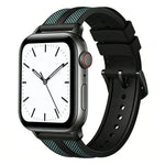 Bracelet de montre tressé en nylon et silicone hybride xDfind Flame, pour Apple Watch 42 / 44 / 45 / 46 / 49 mm, pour Apple Watch 38 / 40 / 41 / S11 42 mm