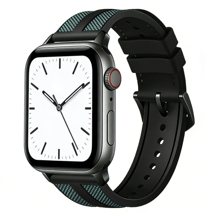 Bracelet de montre tressé en nylon et silicone hybride xDfind Flame, pour Apple Watch 42 / 44 / 45 / 46 / 49 mm, pour Apple Watch 38 / 40 / 41 / S11 42 mm