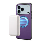 Étui magnétique pour téléphone Denior A08 en cuir PU végétalien texture veau, Pour iPhone 17 Pro Max, Pour iPhone 17 Pro, Pour iPhone 17, Pour iPhone Air