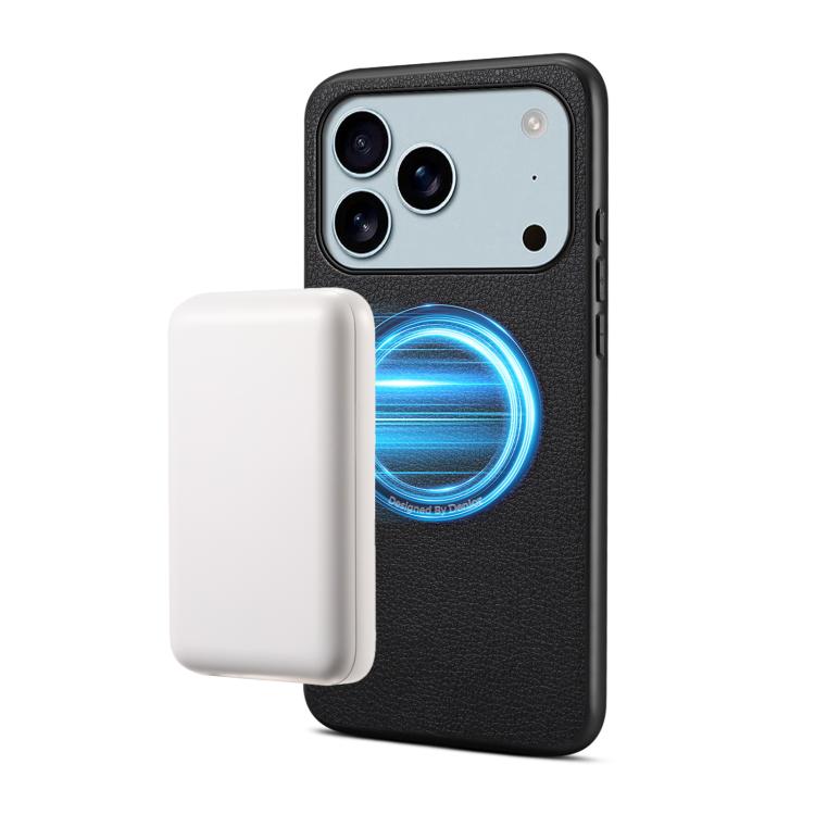 Étui magnétique pour téléphone Denior A08 en cuir PU végétalien texture veau, Pour iPhone 17 Pro Max, Pour iPhone 17 Pro, Pour iPhone 17, Pour iPhone Air