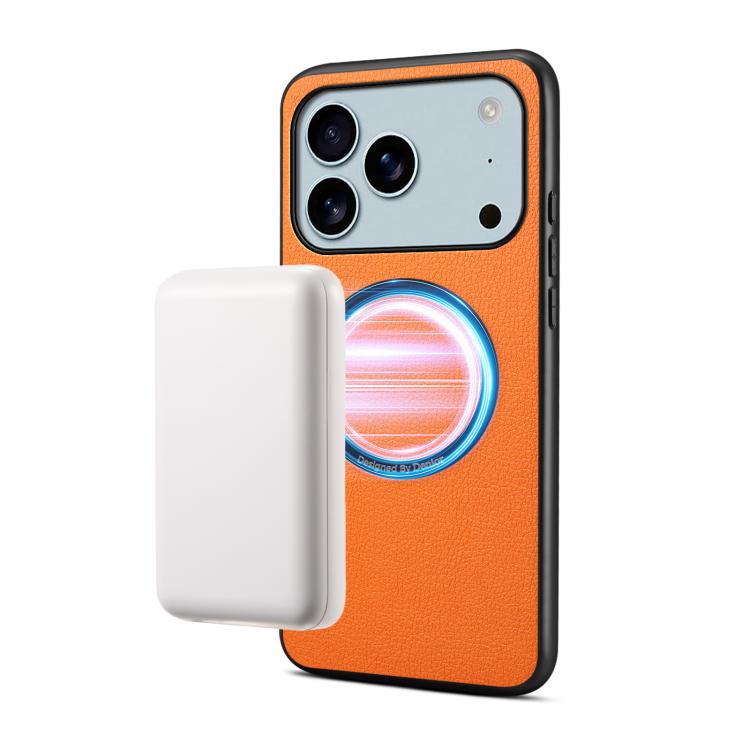 Étui magnétique pour téléphone Denior A08 en cuir PU végétalien texture veau, Pour iPhone 17 Pro Max, Pour iPhone 17 Pro, Pour iPhone 17, Pour iPhone Air