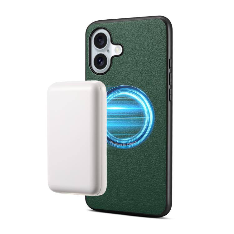 Étui magnétique pour téléphone Denior A08 en cuir PU végétalien texture veau, Pour iPhone 17 Pro Max, Pour iPhone 17 Pro, Pour iPhone 17, Pour iPhone Air