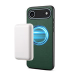 Étui magnétique pour téléphone Denior A08 en cuir PU végétalien texture veau, Pour iPhone 17 Pro Max, Pour iPhone 17 Pro, Pour iPhone 17, Pour iPhone Air