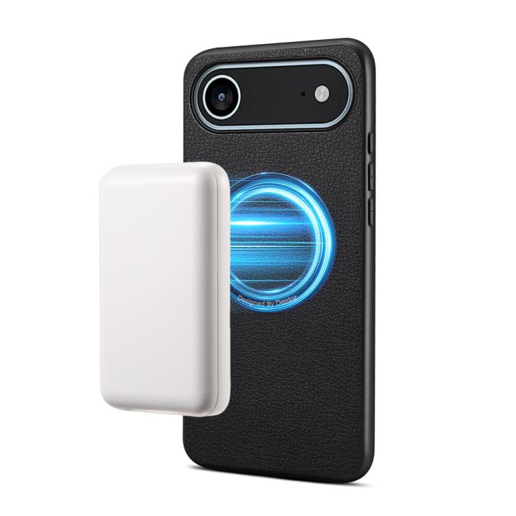 Étui magnétique pour téléphone Denior A08 en cuir PU végétalien texture veau, Pour iPhone 17 Pro Max, Pour iPhone 17 Pro, Pour iPhone 17, Pour iPhone Air