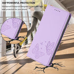 Étui de Téléphone en Cuir Vegan RFID Double Papillon à Fermeture Magnétique Puissante, Pour iPhone 12 Pro Max, Pour iPhone 11 Pro Max, Pour iPhone 11, Pour iPhone 11 Pro