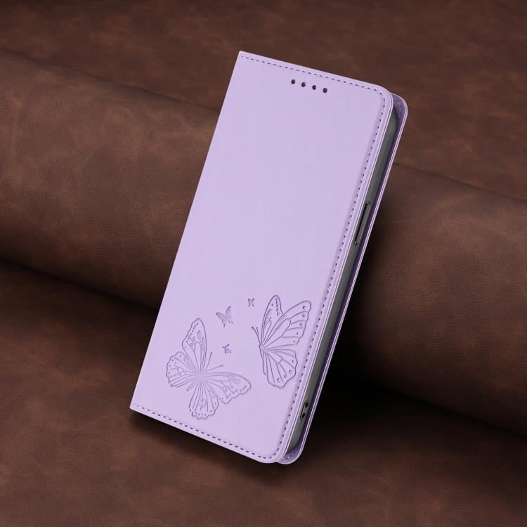 Étui de téléphone en cuir végétalien double papillon magnétique puissant RFID, pour iPhone 14 Pro Max, pour iPhone 13 Pro Max, pour iPhone 13 Pro, pour iPhone 12 / 12 Pro