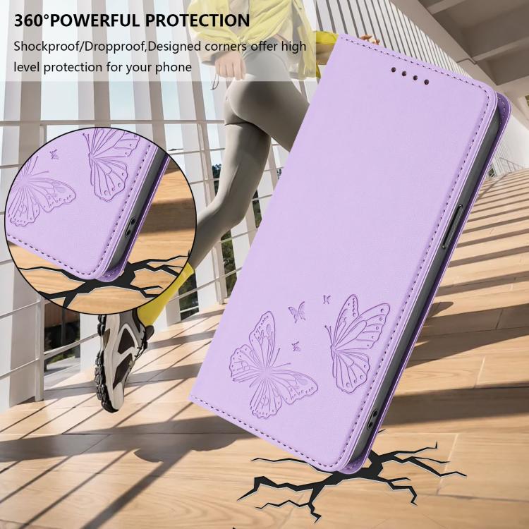 Coque de téléphone en cuir végan RFID à double papillon magnétique puissant, pour iPhone 15, pour iPhone 14 Plus, pour iPhone 14 / 13, pour iPhone 14 Pro