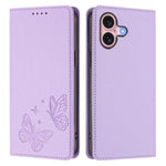 Strong Magnetic Dual Butterfly RFID Vegan Leather Phone Case, For iPhone 16, For iPhone 15 Pro Max, For iPhone 15 Pro, For iPhone 15 Plus