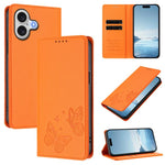 Étui portefeuille en cuir vegan avec papillon double magnétique puissant et protection RFID pour iPhone 17e / 16e, pour iPhone 17 Pro Max, pour iPhone 17 Pro, pour iPhone 17