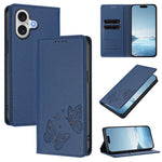 Étui portefeuille en cuir vegan avec papillon double magnétique puissant et protection RFID pour iPhone 17e / 16e, pour iPhone 17 Pro Max, pour iPhone 17 Pro, pour iPhone 17
