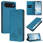 Étui de téléphone en cuir végétalien double papillon magnétique puissant RFID, Pour iPhone Air, Pour iPhone 16 Pro Max, Pour iPhone 16 Pro, Pour iPhone 16 Plus