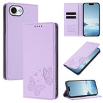 Étui portefeuille en cuir vegan avec papillon double magnétique puissant et protection RFID pour iPhone 17e / 16e, pour iPhone 17 Pro Max, pour iPhone 17 Pro, pour iPhone 17