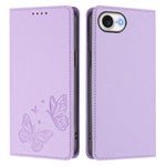 Étui portefeuille en cuir vegan avec papillon double magnétique puissant et protection RFID pour iPhone 17e / 16e, pour iPhone 17 Pro Max, pour iPhone 17 Pro, pour iPhone 17