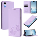 Étui de téléphone en cuir végétalien papillon double magnétique fort, pour iPhone X / XS, pour iPhone XR, pour iPhone XS Max, pour iPhone 8 Plus / 7 Plus