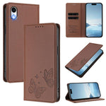Étui de téléphone en cuir végétalien papillon double magnétique fort, pour iPhone X / XS, pour iPhone XR, pour iPhone XS Max, pour iPhone 8 Plus / 7 Plus