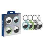 XDcase Lot de 4 coques de protection rigides translucides en polycarbonate avec porte-clés, 4 pièces (noir transparent, vert, bleu), 4 pièces (transparent, bleu, vert, rouge, rose)