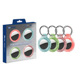 XDcase Lot de 4 coques de protection rigides translucides en polycarbonate avec porte-clés, 4 pièces (noir transparent, vert, bleu), 4 pièces (transparent, bleu, vert, rouge, rose)