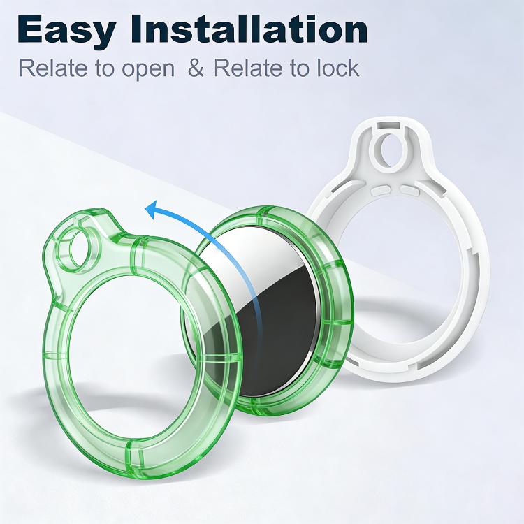 XDcase Lot de 4 coques de protection rigides translucides en polycarbonate avec porte-clés, 4 pièces (noir transparent, vert, bleu), 4 pièces (transparent, bleu, vert, rouge, rose)