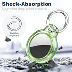 XDcase Lot de 4 coques de protection rigides translucides en polycarbonate avec porte-clés, 4 pièces (noir transparent, vert, bleu), 4 pièces (transparent, bleu, vert, rouge, rose)
