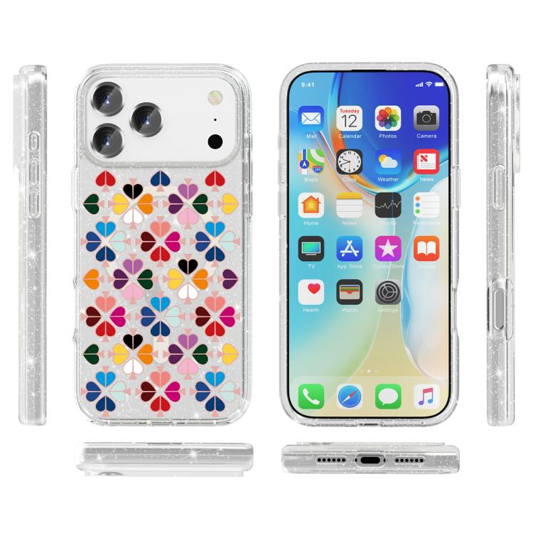 Coque de Téléphone Magnétique à Motif Cœur Rouge en Cristal Scintillant, Pour iPhone 17 Pro Max, Pour iPhone 17 Pro