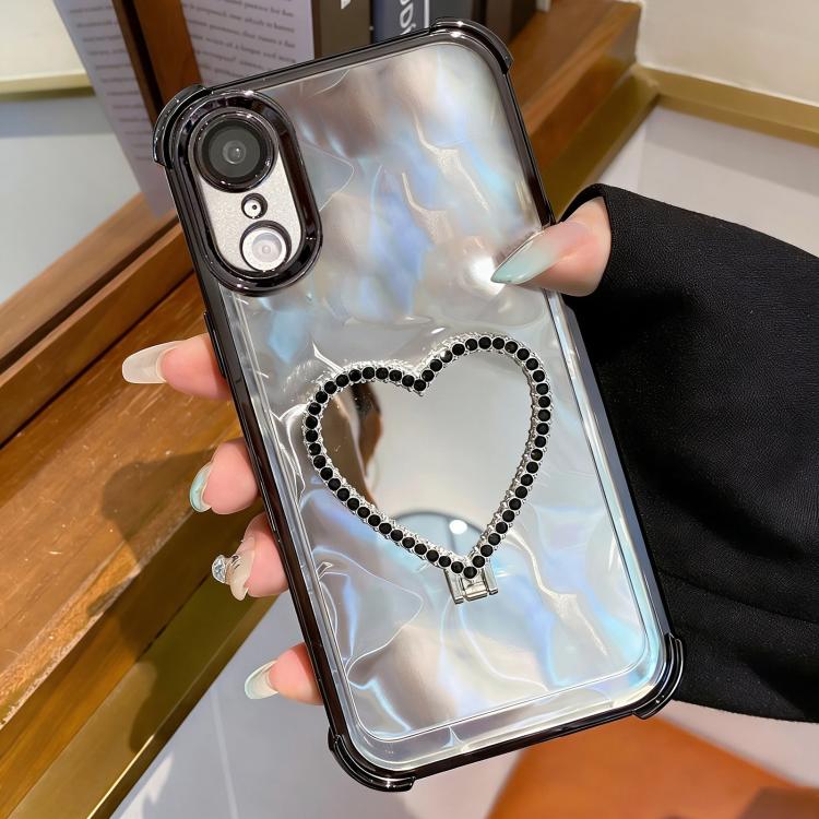 Coque de téléphone en TPU électrolytique en forme de cœur + acrylique avec support, pour iPhone XR, pour iPhone XS Max