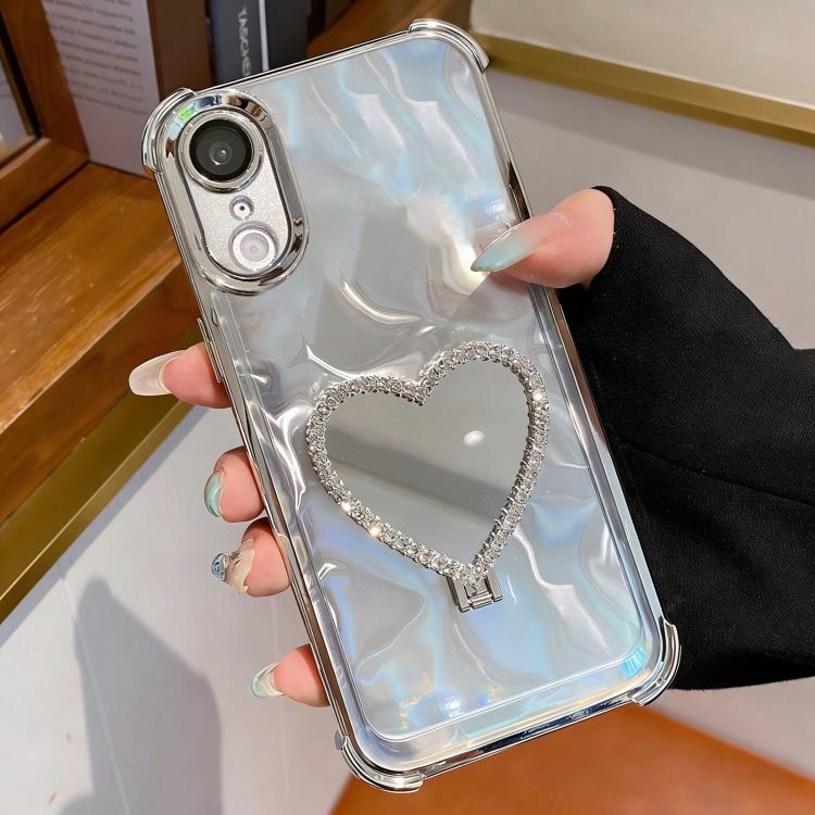 Coque de téléphone en TPU électrolytique en forme de cœur + acrylique avec support, pour iPhone XR, pour iPhone XS Max