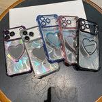 Coque de téléphone en TPU électrolytique en forme de cœur + acrylique avec support, pour iPhone XR, pour iPhone XS Max
