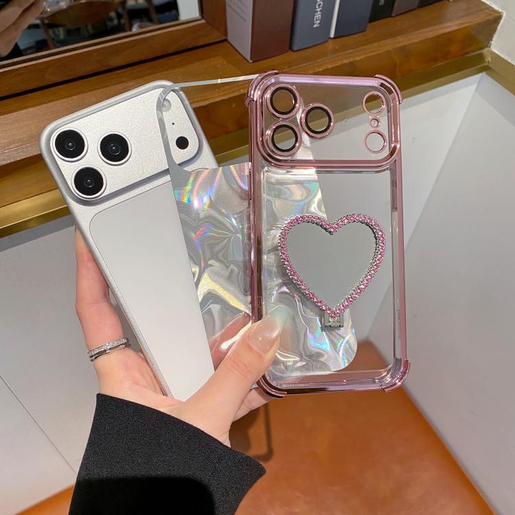 Coque de téléphone en TPU électrolytique en forme de cœur + acrylique avec support, pour iPhone XR, pour iPhone XS Max