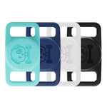 XDcase Lot de 4 colliers pour animaux de compagnie en silicone étanche, 4 pièces (noir, blanc, bleu, vert), 4 pièces (rose, rouge, violet, jaune)