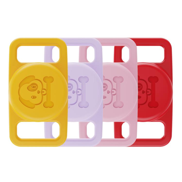 XDcase Lot de 4 colliers pour animaux de compagnie en silicone étanche, 4 pièces (noir, blanc, bleu, vert), 4 pièces (rose, rouge, violet, jaune)