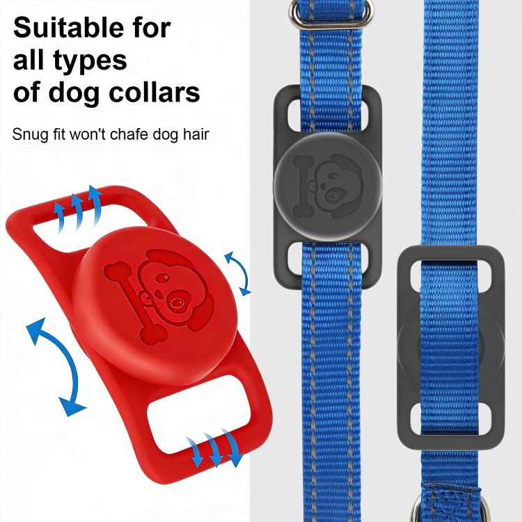 XDcase Lot de 4 colliers pour animaux de compagnie en silicone étanche, 4 pièces (noir, blanc, bleu, vert), 4 pièces (rose, rouge, violet, jaune)