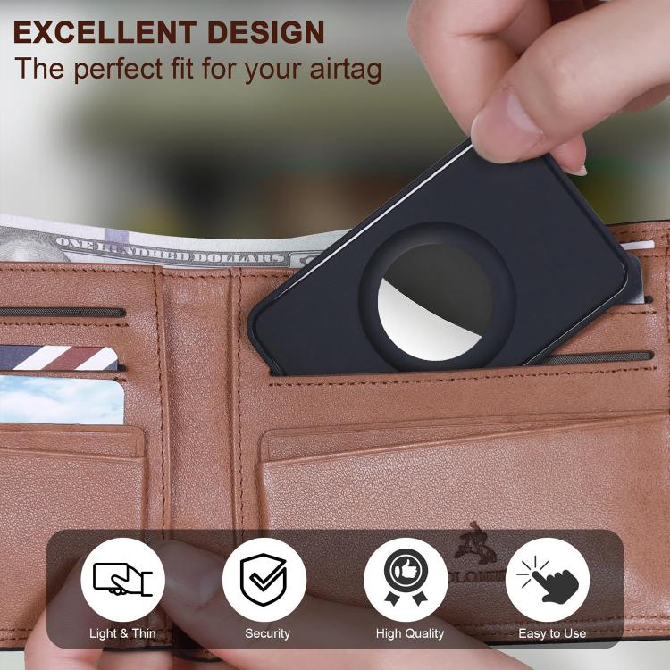 XDcase Étui de protection en TPU ultra-fin pour cartes, compatible avec AirTag 2ème génération / 1ère génération