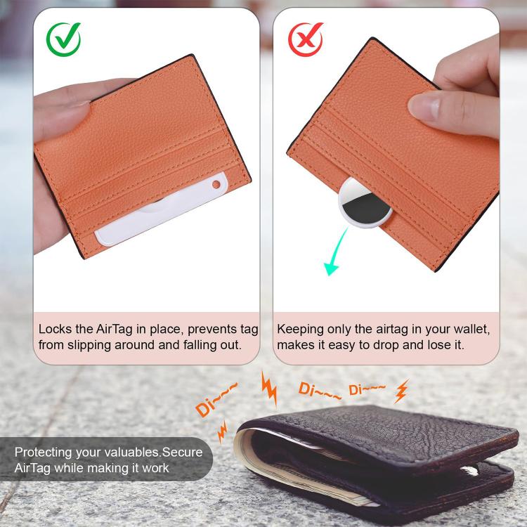 XDcase Étui de protection en TPU ultra-fin pour cartes, compatible avec AirTag 2ème génération / 1ère génération