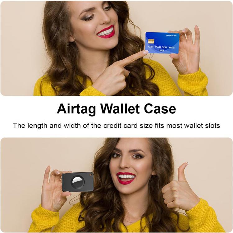 XDcase Étui de protection en TPU ultra-fin pour cartes, compatible avec AirTag 2ème génération / 1ère génération