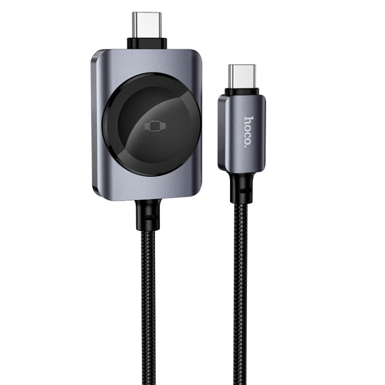 hoco CW66 Câble de charge 2-en-1 USB-C vers USB-C magnétique 1,2 m PD100W & Pour iWatch, CW66