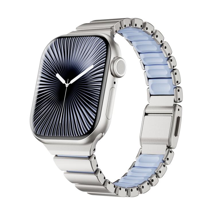 Bracelet de montre magnétique à boucle normande en acier inoxydable, taille à une perle, pour Apple Watch 46 mm / 49 mm / 45 mm / 44 mm, pour Apple Watch 42 mm / 41 mm / 40 mm / 38 mm