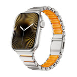 Bracelet de montre magnétique à boucle normande en acier inoxydable, taille à une perle, pour Apple Watch 46 mm / 49 mm / 45 mm / 44 mm, pour Apple Watch 42 mm / 41 mm / 40 mm / 38 mm