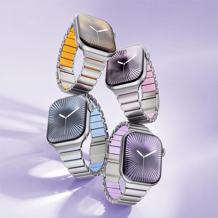 Bracelet de montre magnétique à boucle normande en acier inoxydable, taille à une perle, pour Apple Watch 46 mm / 49 mm / 45 mm / 44 mm, pour Apple Watch 42 mm / 41 mm / 40 mm / 38 mm