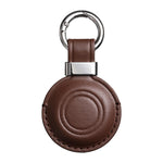 XDcase Étui de protection en cuir microfibre avec clip métallique et porte-clés, pour AirTag 2e génération / 1re génération