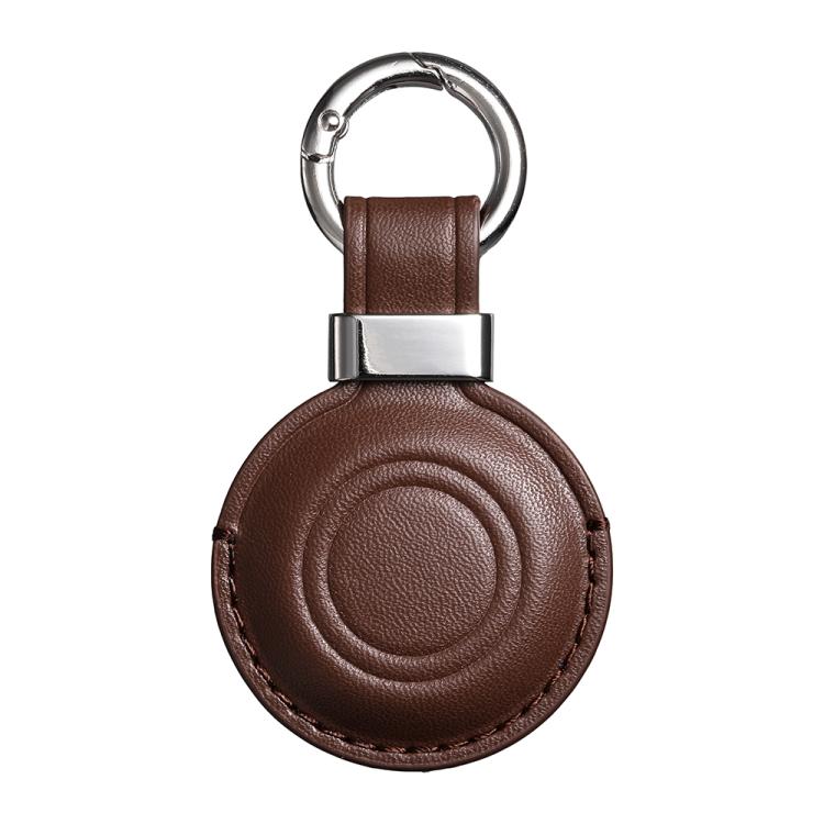 XDcase Étui de protection en cuir microfibre avec clip métallique et porte-clés, pour AirTag 2e génération / 1re génération
