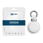 XDcase Étui de protection en cuir microfibre avec clip métallique et porte-clés, pour AirTag 2e génération / 1re génération