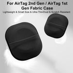 Housse de protection XDcase en tissu élastique, conception avec porte-cartes adhésif au dos, pour AirTag 2ème génération / 1ère génération