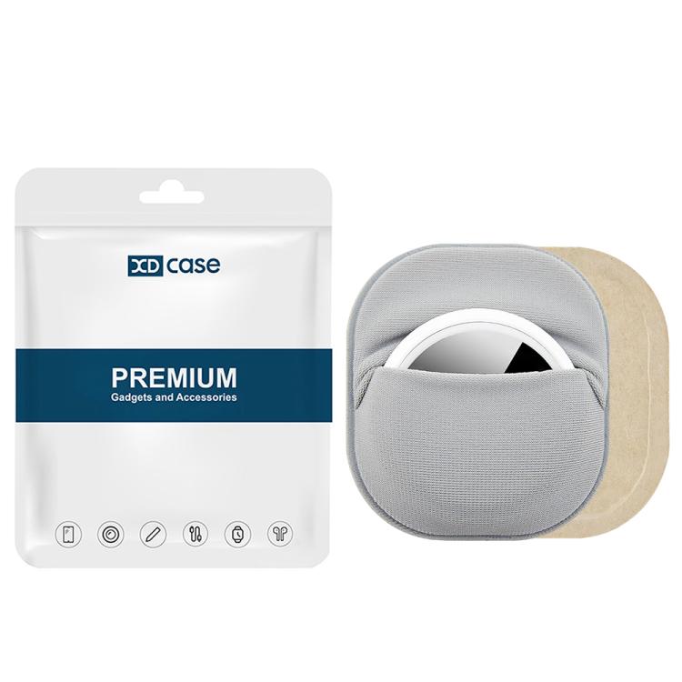 Housse de protection XDcase en tissu élastique, conception avec porte-cartes adhésif au dos, pour AirTag 2ème génération / 1ère génération